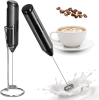 Milk Frother Handheld, for Coffee, Mini Whisk, Foam Maker and Drink Mixer for Latte, Cappuccino, Frappe, and Hot Chocolate (Black),Free Shipping