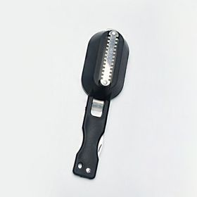 Fish Skin Brush Scraping Fishing Scale Brush Graters Fast Remove Fish Knife Cleaning Peeler Scaler Scraper Seafood Tools (Color: Black)