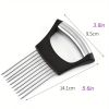 Onion Slicer Holder, Onion Holder For Slicing, 304 Stainless Steel Onion Slicer Cutter, Lemon Holder Slicer, Creative Onion Slicer Holder, Onion Slice