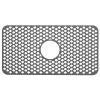 Silicone Grid Sink Mat with Central Drain Hole Non-Slip Kitchen Stainless Steel Sink Protector