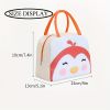 1pc Cartoon Rabbit Animal Cute Bento Bag; School Insulation Lunch Box; Lunch Bag