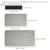 1pc Memory Foam Bath Rug, Cobblestone Embossed Bathroom Mat, Rapid Water Absorbent And Washable Bath Rugs, Non-Slip, Thick, Soft And Comfortable Carpe